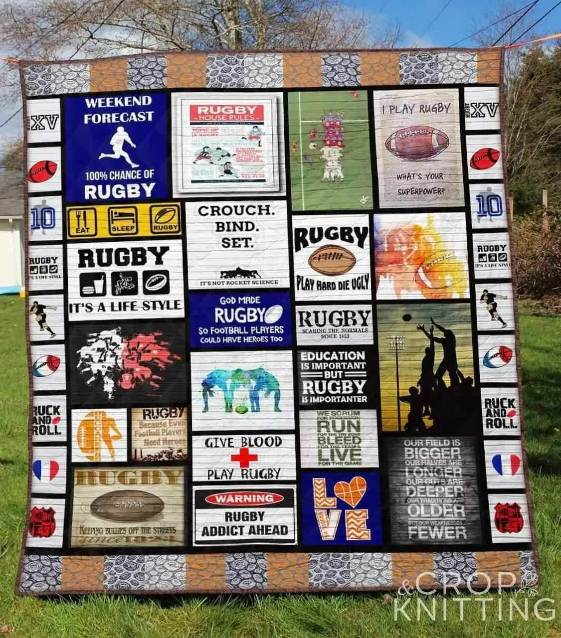 Rugby 4 Blanket Th1307 Quilt and Home Decor