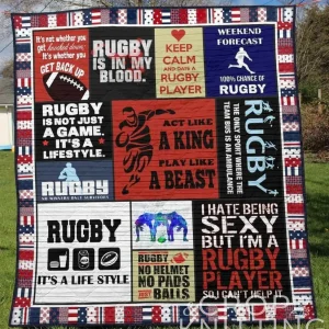 Rugby Men Blanket Th1307 Quilt and Home Decor
