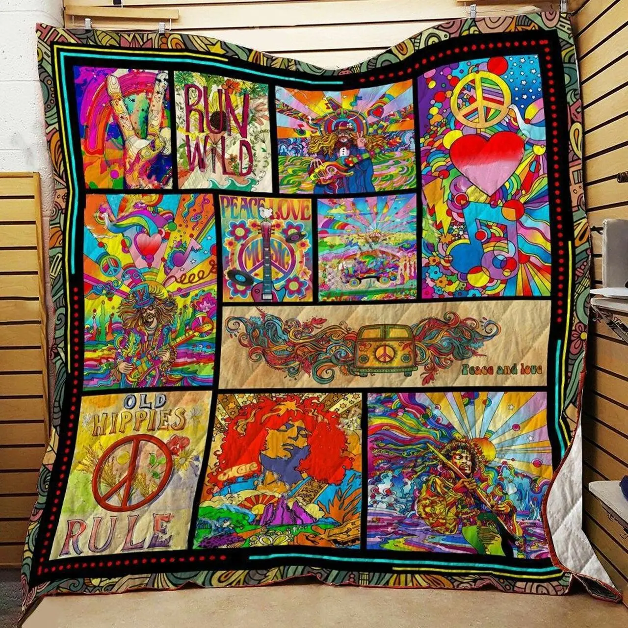 Run Wild Hippie JFJ12130 3D Customized Quilt 2707 and Home Decor