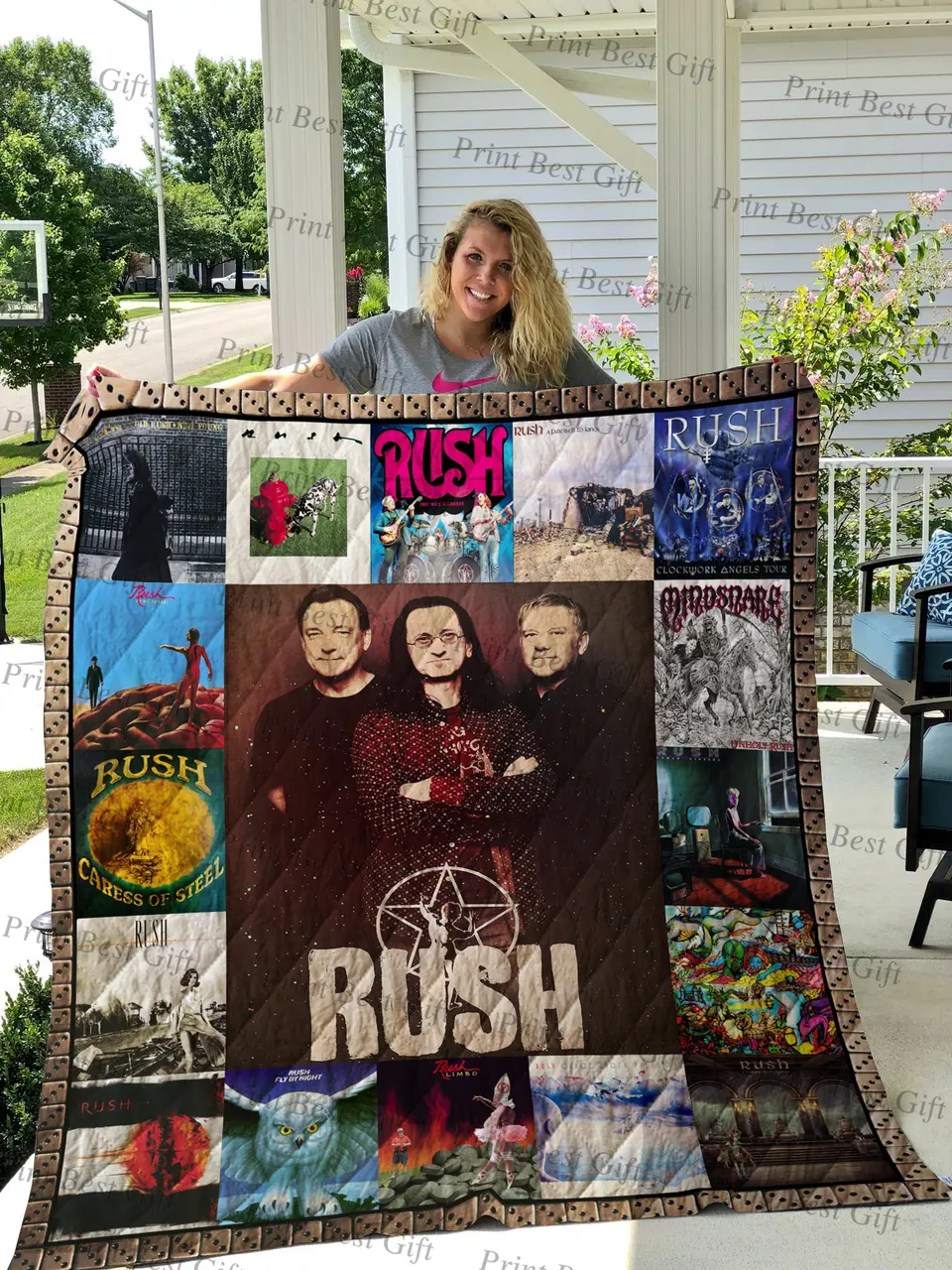 Rush Albums Cover Poster Quilt and Home Decor