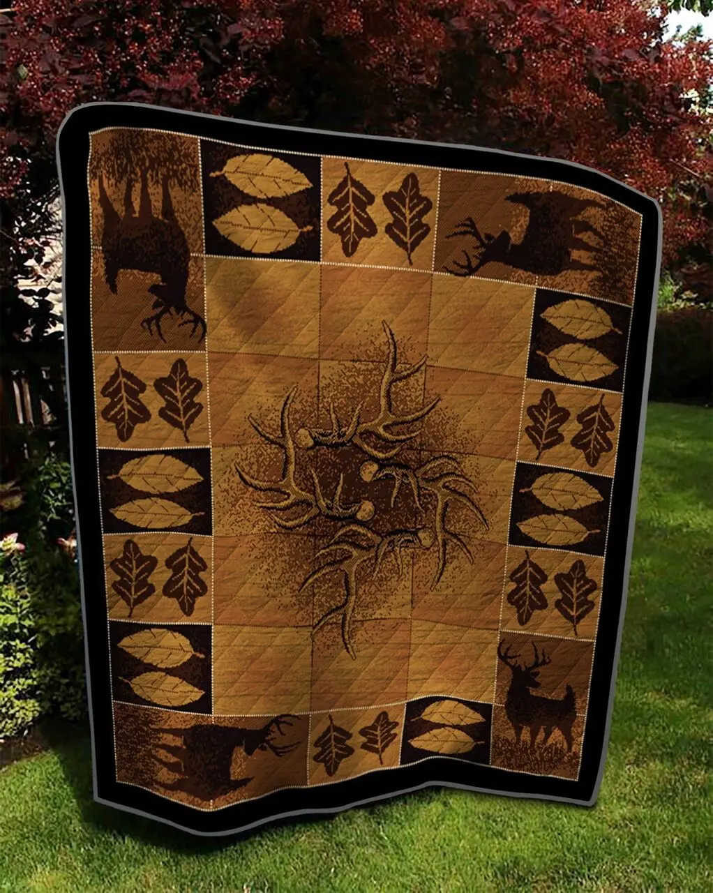 Rustic Deer Hunting Dn Quilt Tdheq and Home Decor
