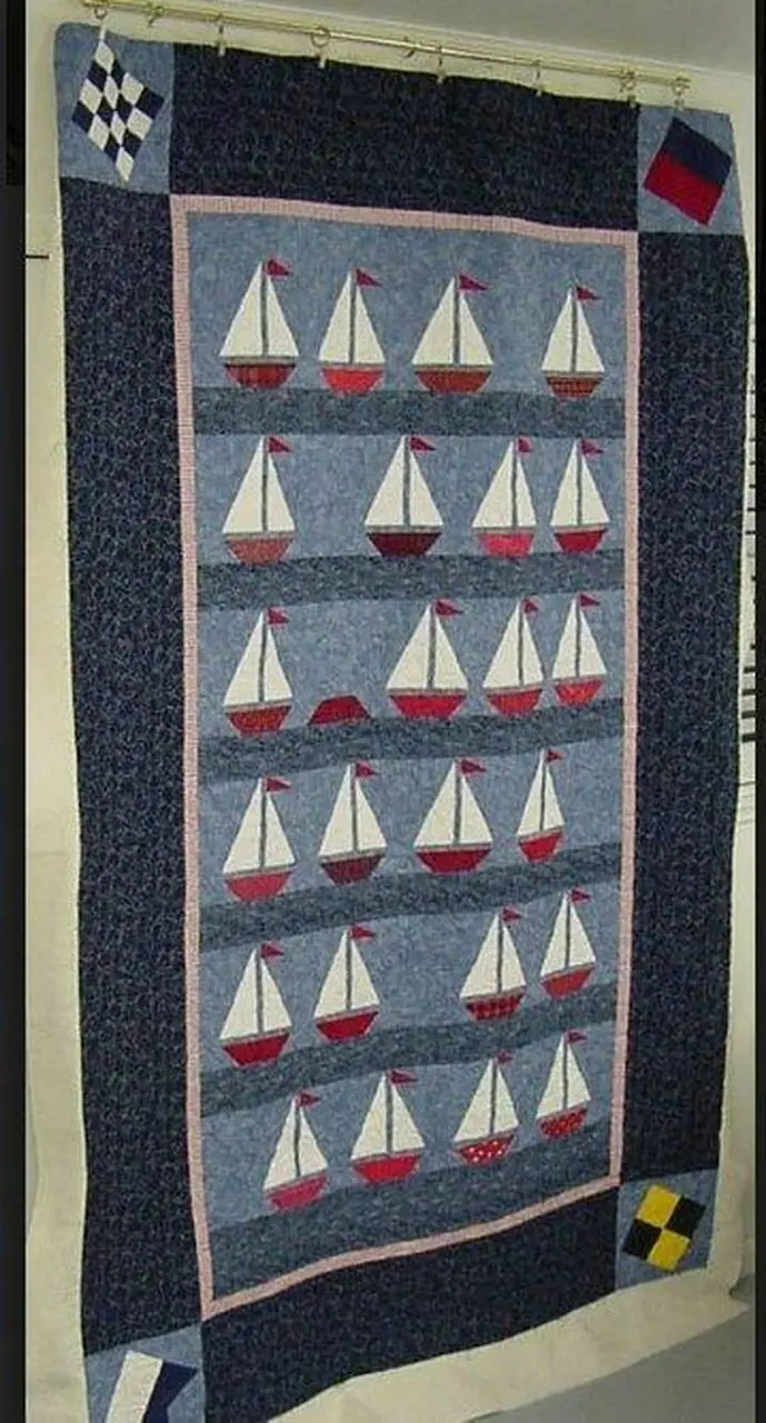 Sailboat Cla2210400Q Quilt Blanket and Home Decor