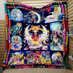Sailor Moon Fabric Quilt Blanket and Home Decor