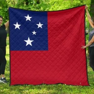 Samoa Flag Premium Quilt A6 Quilt and Home Decor