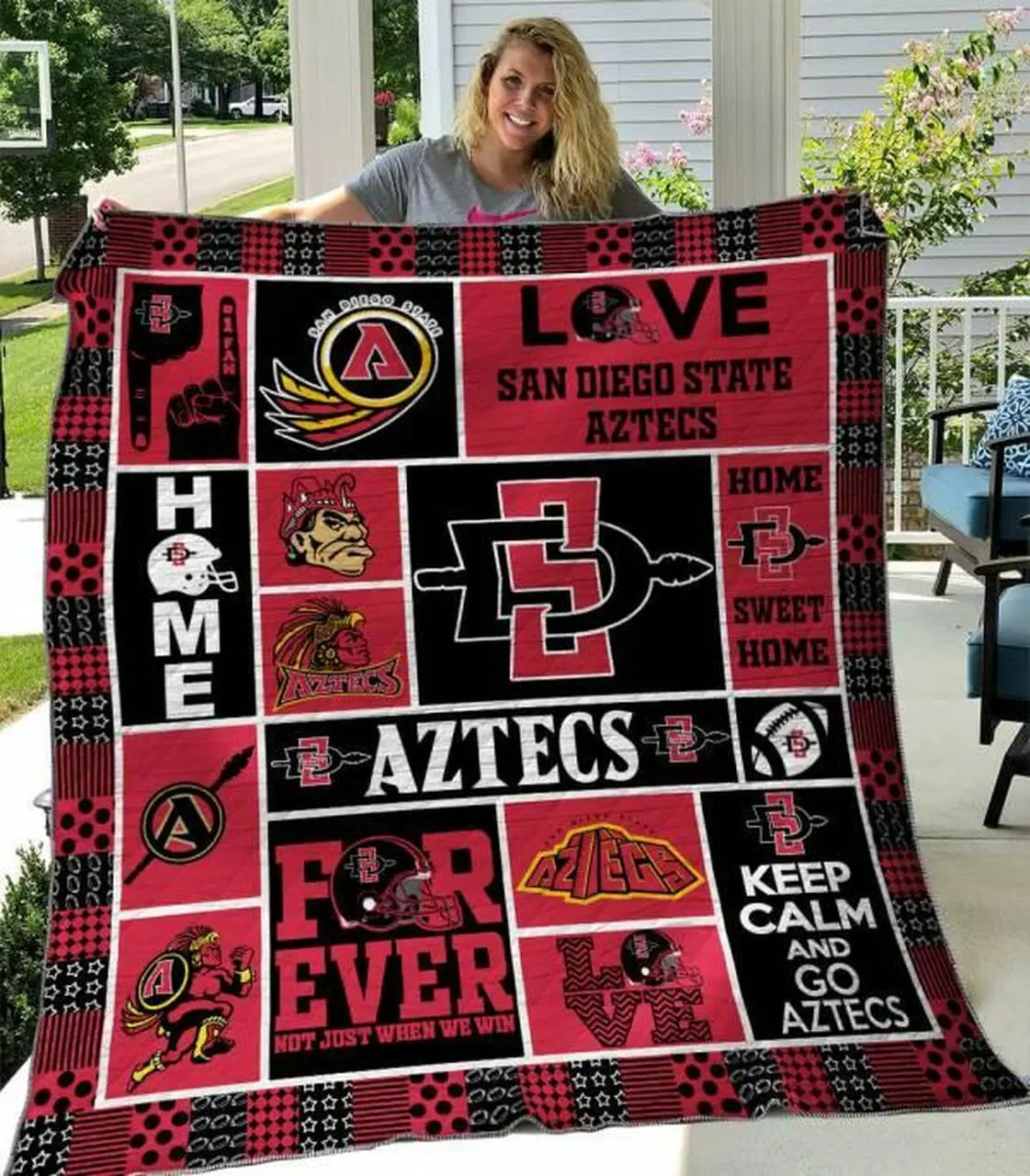 San Diego State Aztecs Quilt Blanket B080619 Quilt and Home Decor