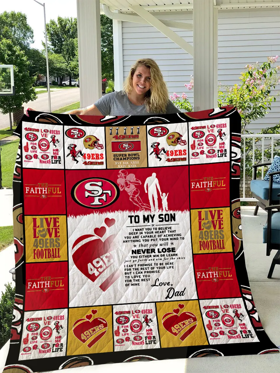 San Francisco 49Ers – Dad To Son Quilt and Home Decor