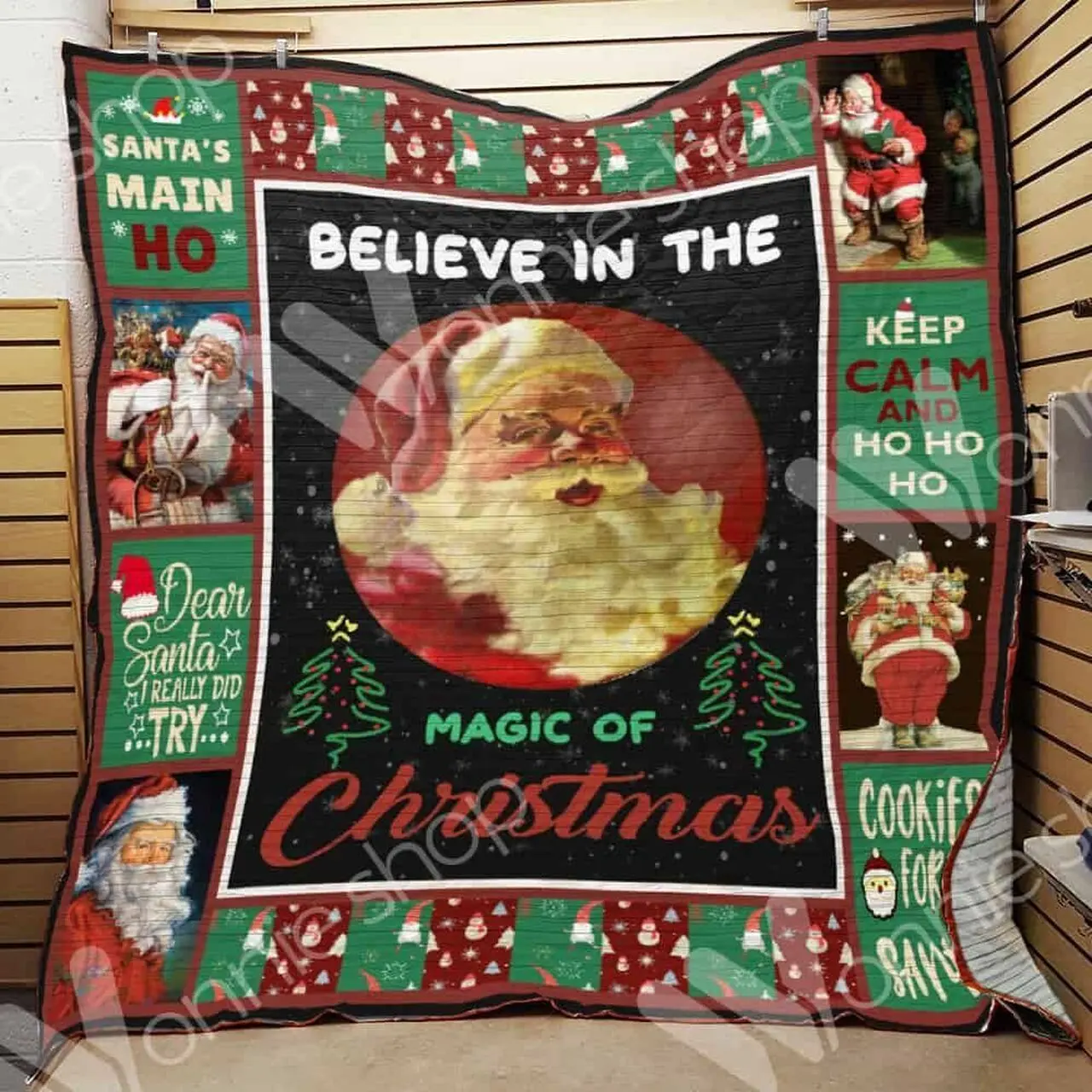 Santa Christmas Hur Quilt et and Home Decor