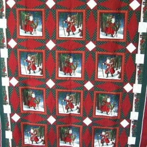 Santa Father Quilt Tdhud and Home Decor