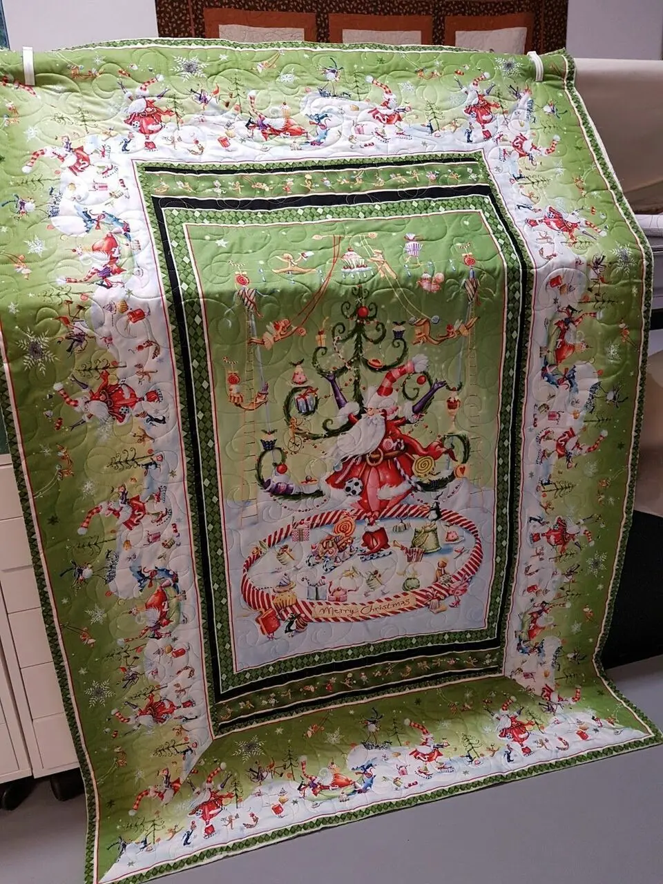 Santa Us Quilt Tdhwt and Home Decor