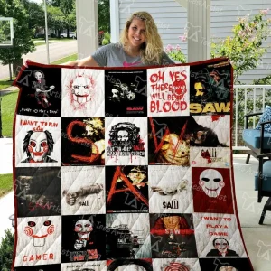 Saw Quilt Blanket 01758 and Home Decor