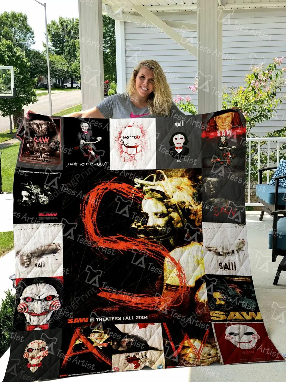 Saw Quilt Blanket and Home Decor