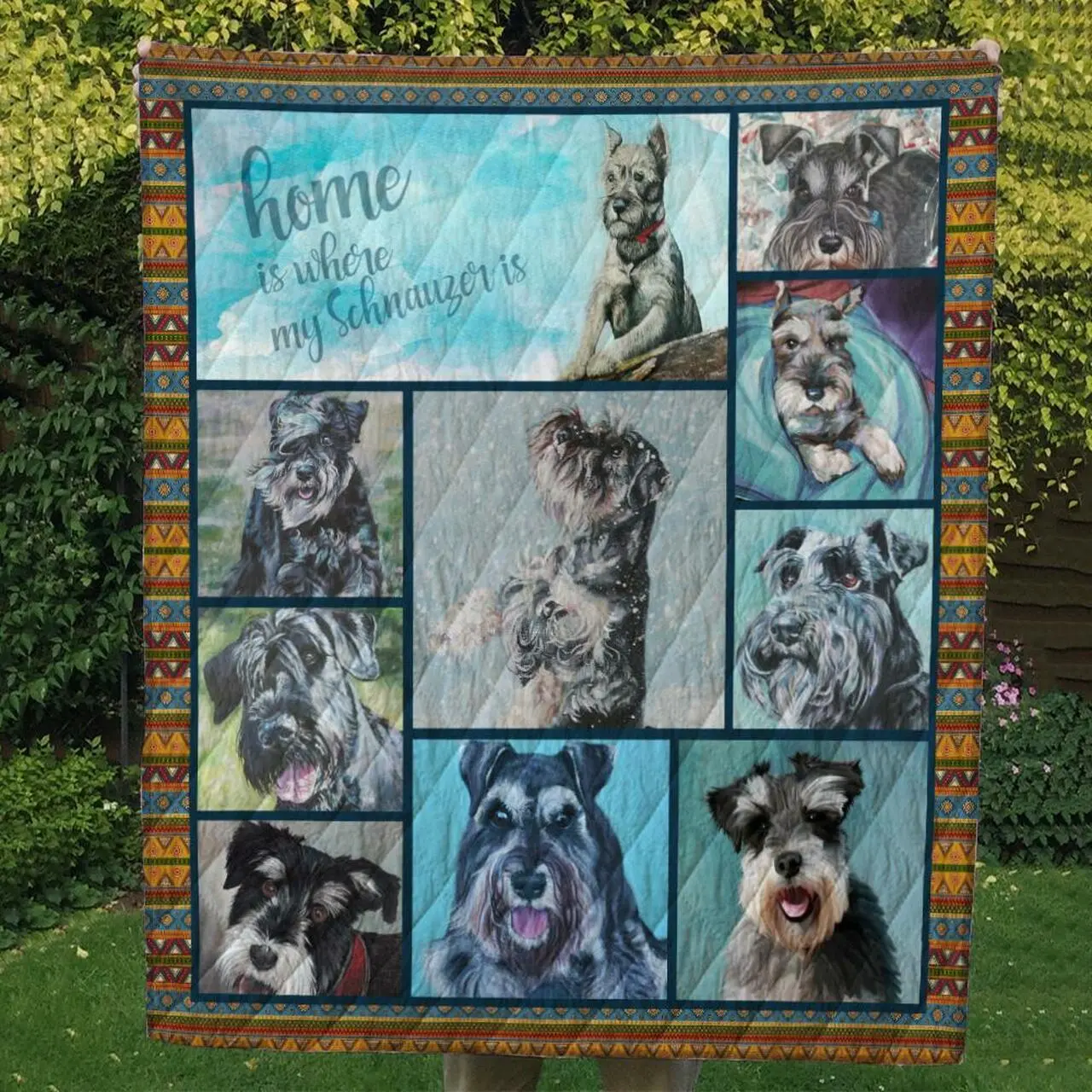 Schnauzer 10 Tlq0044 Quilt Quilt and Home Decor