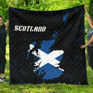 Scotland Map Premium Quilt A6 Quilt and Home Decor