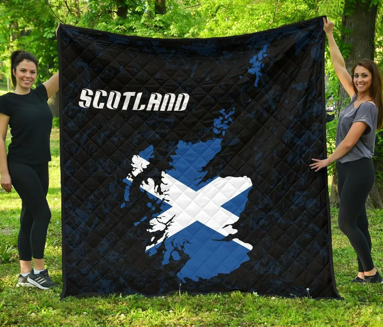 Scotland Map Premium Quilt A6 Quilt and Home Decor