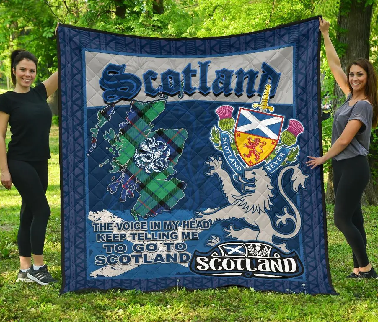 Scotland Quotes Premium Blanket Bn04 Quilt and Home Decor