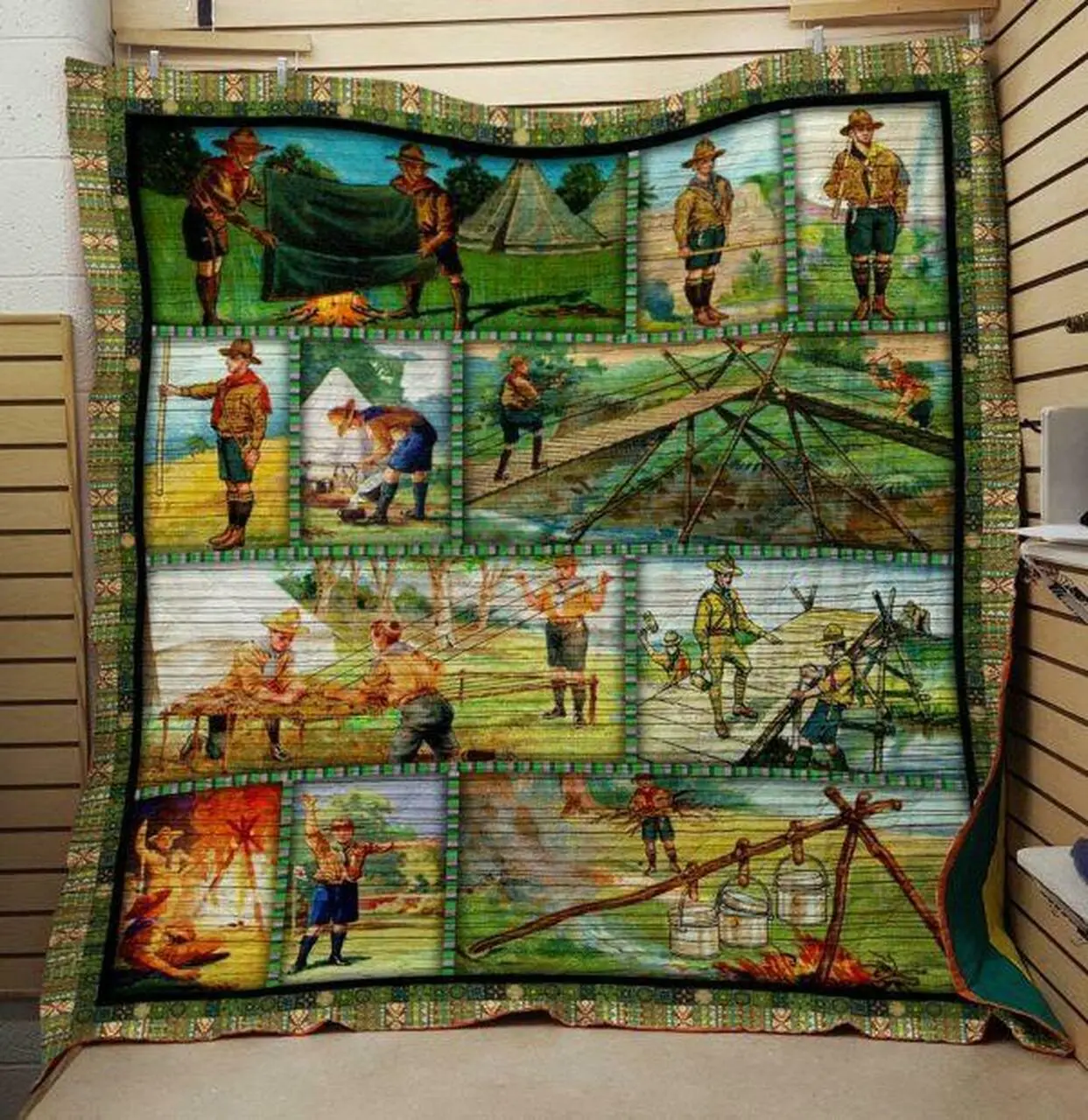 Scout Man Quilt V1 and Home Decor