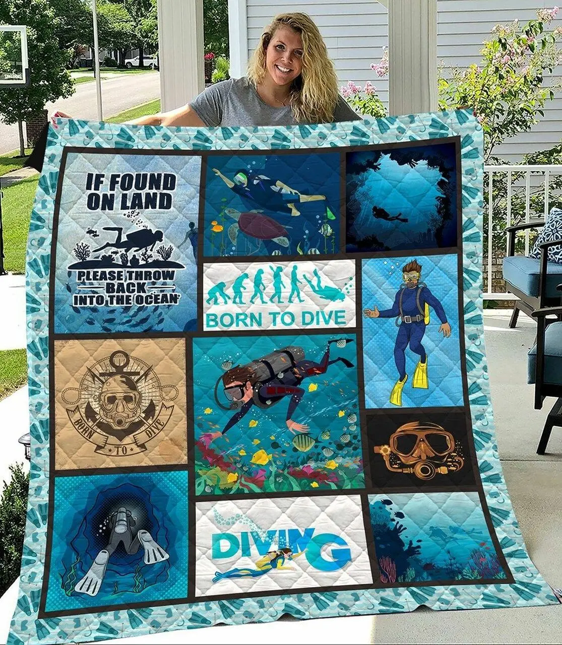 Scubadiving Lover JFJ12336 3D Customized Quilt 2707 and Home Decor