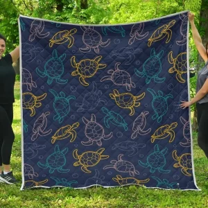 Sea Turtle Baby 3D Customized Quilt and Home Decor
