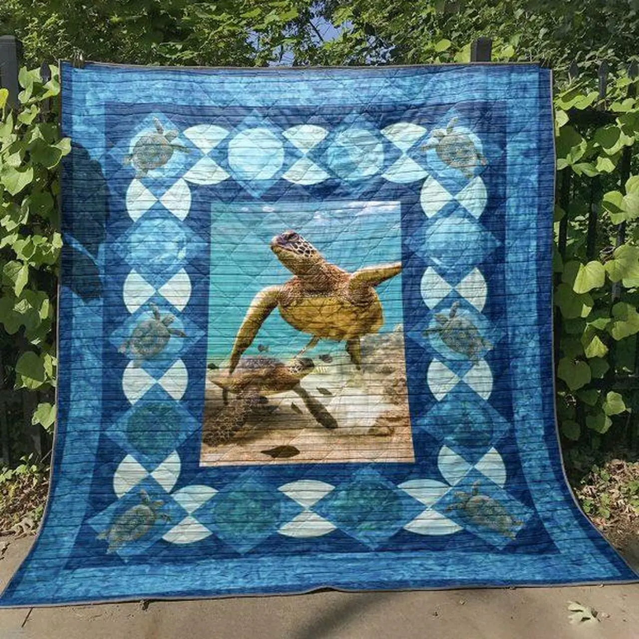 Sea Turtle Quilt Blanket Hn57 Quilt and Home Decor