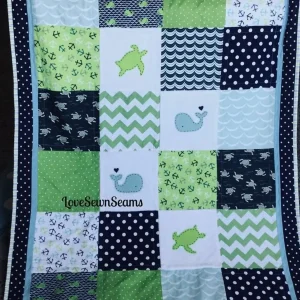 Sea Turtle Quilt Tdhct and Home Decor