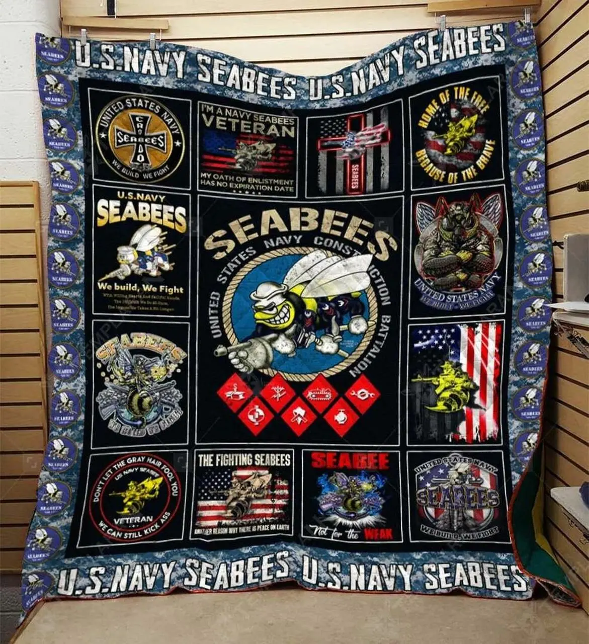 Seabees Clm180643 Quilt Blanket and Home Decor