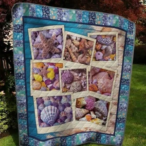 Seashell P040407 Quilt Blanket Quilt and Home Decor
