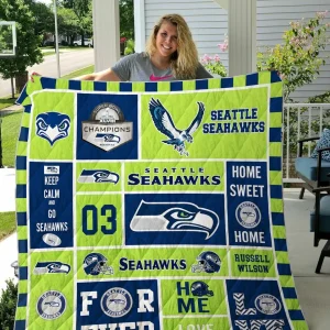 Seattle Seahawk Custom Quilt and Home Decor