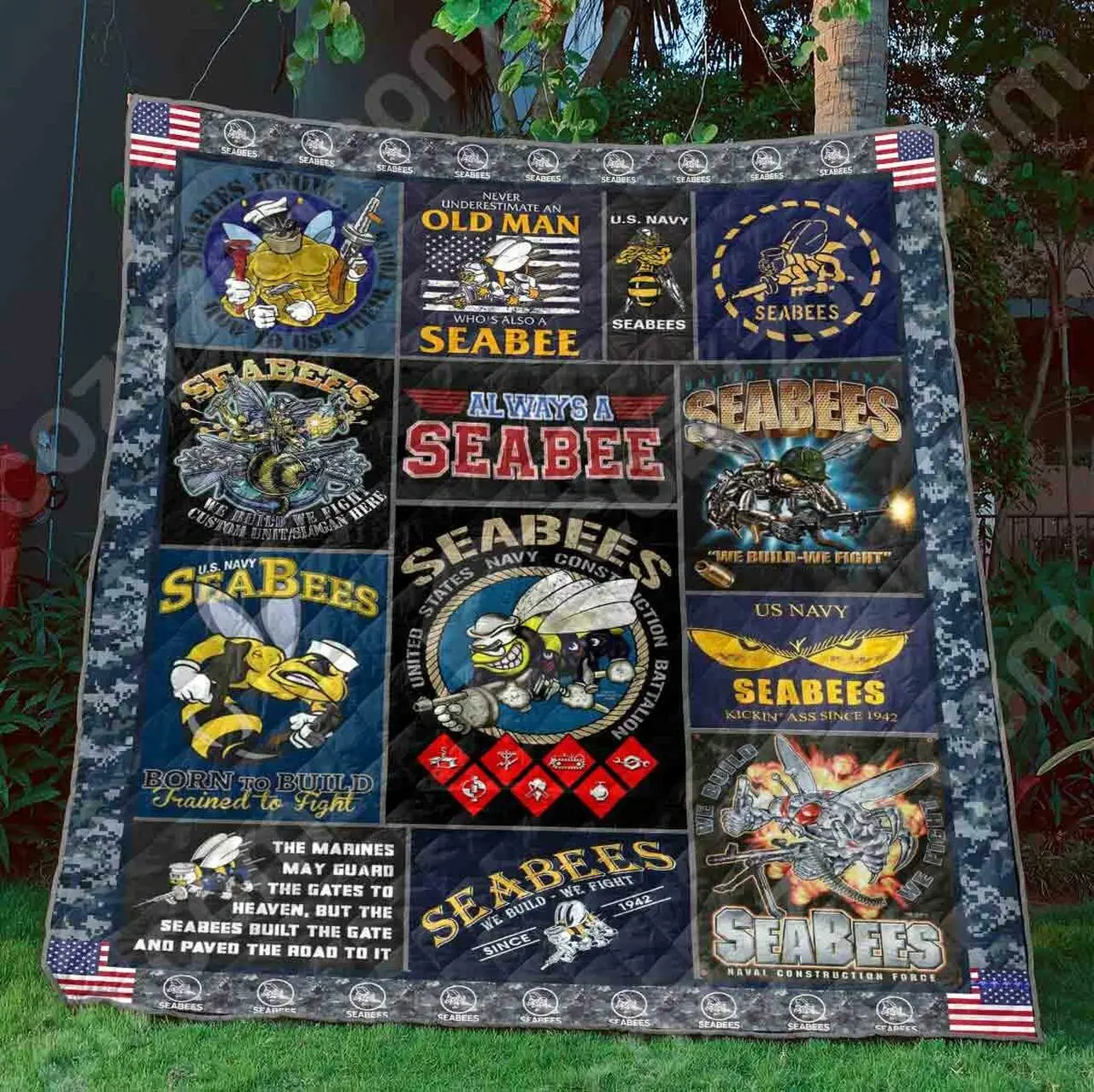 Seb M290728 Seabee Quilt Blanket Quilt and Home Decor