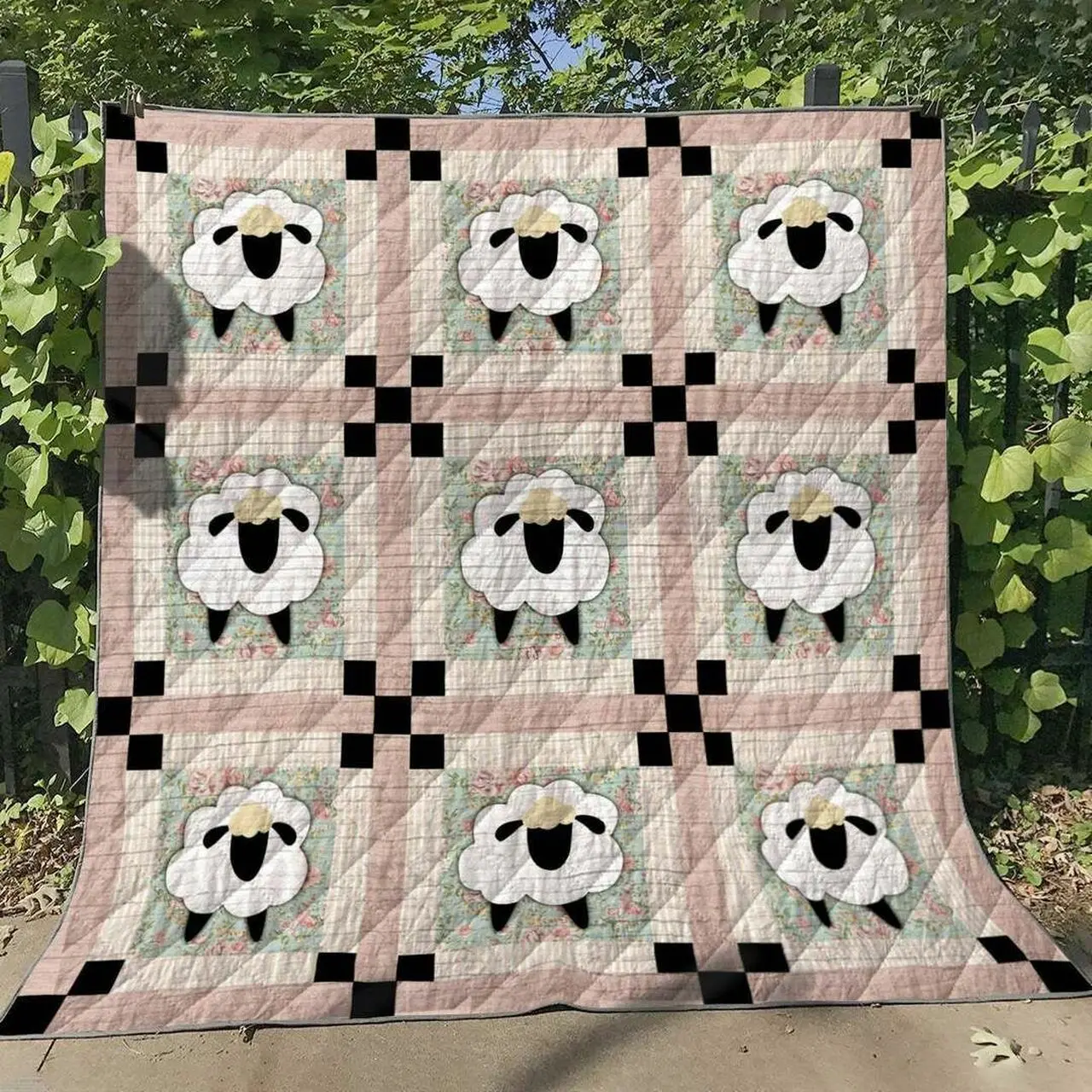 Sheep Hm140624 Quilt Blanket and Home Decor