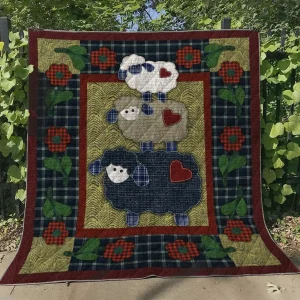 Sheep Hm140626 Quilt Blanket and Home Decor