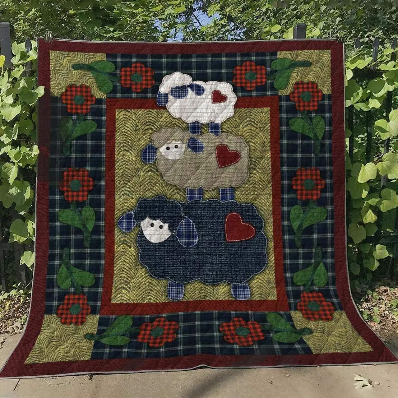 Sheep Hm140626 Quilt Blanket and Home Decor