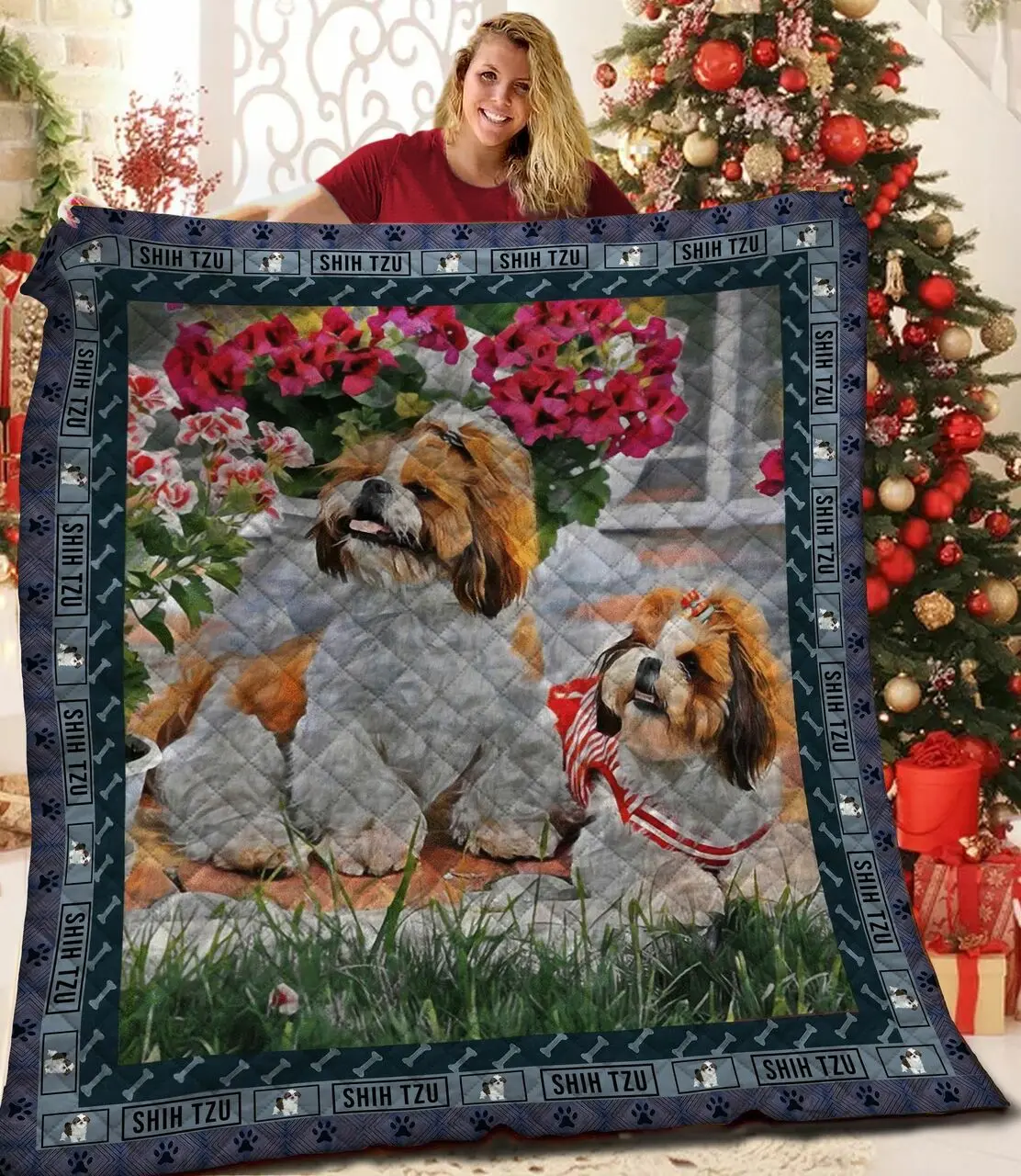 Shih Tzu JFJ12587 3D Customized Quilt 2707 and Home Decor