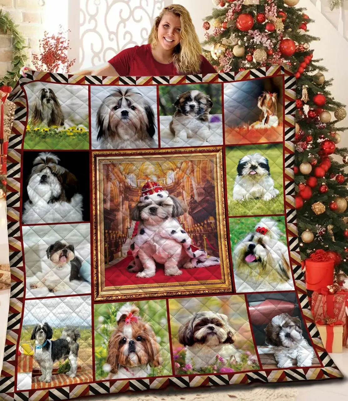 Shih Tzu JFJ12600 3D Customized Quilt 2707 and Home Decor