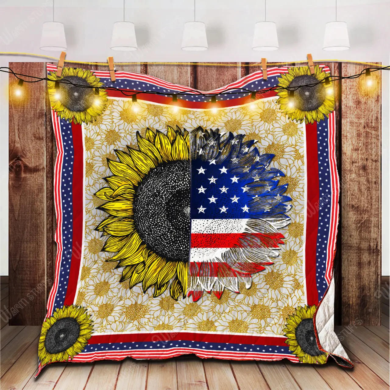 Shine With America Quilt Bp and Home Decor
