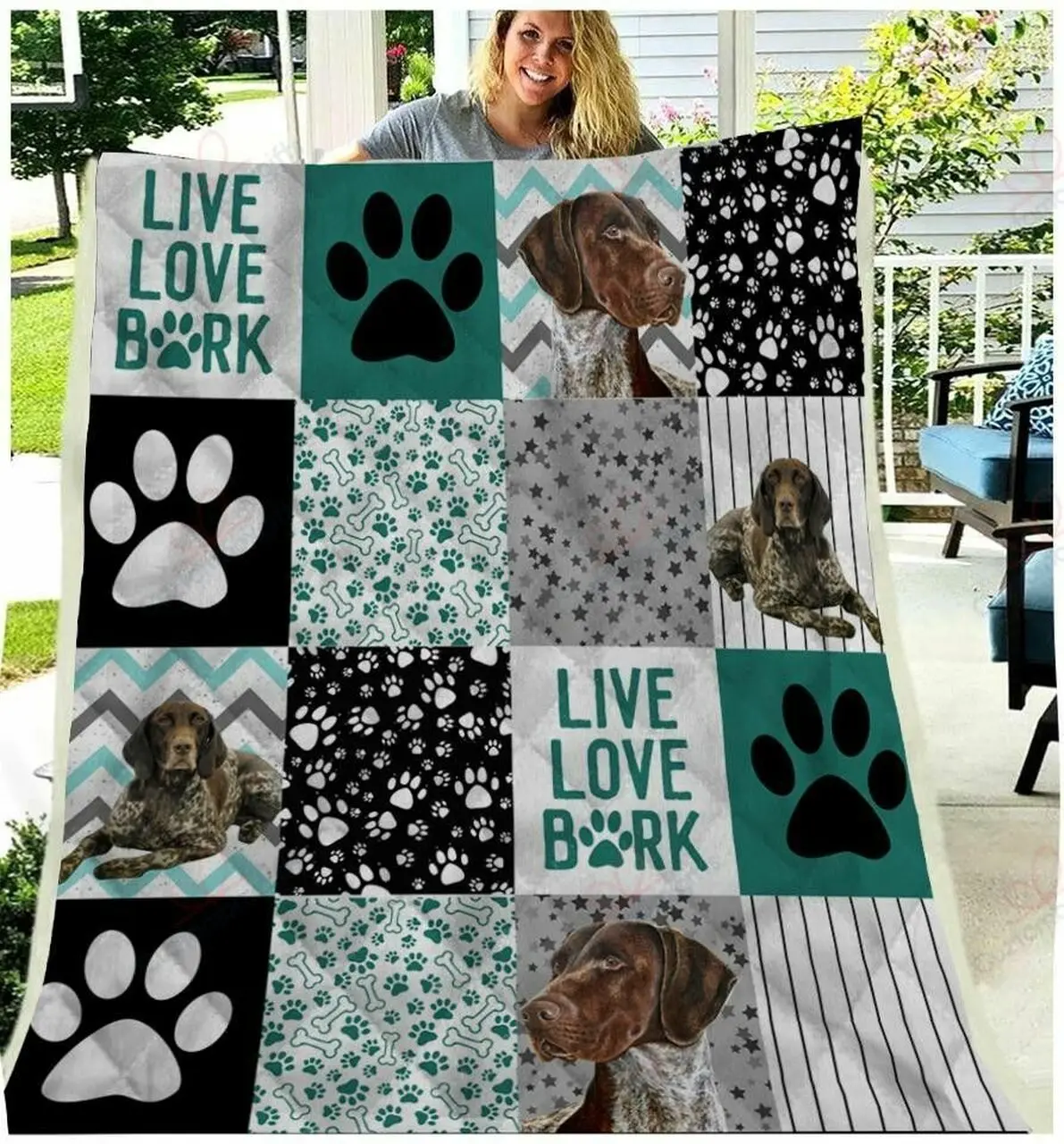Shorthaired Pointer KC2509386CL Quilt Blanket and Home Decor