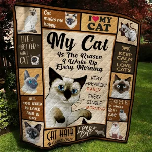 Siamese Cat Wp Quilt kr and Home Decor