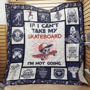 Skateboarding Skull Quilt Ggr and Home Decor
