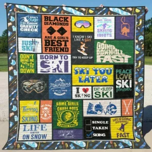 Ski Quilt Blanket Quilt and Home Decor