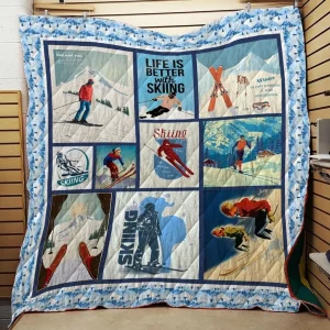 Skiing Lover Quilt Gyy and Home Decor