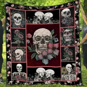 Skull Bi070804C Quilt Blanket and Home Decor