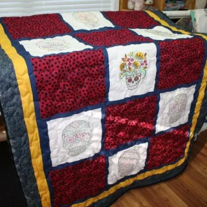 Skull Cla260643 Quilt Blanket and Home Decor