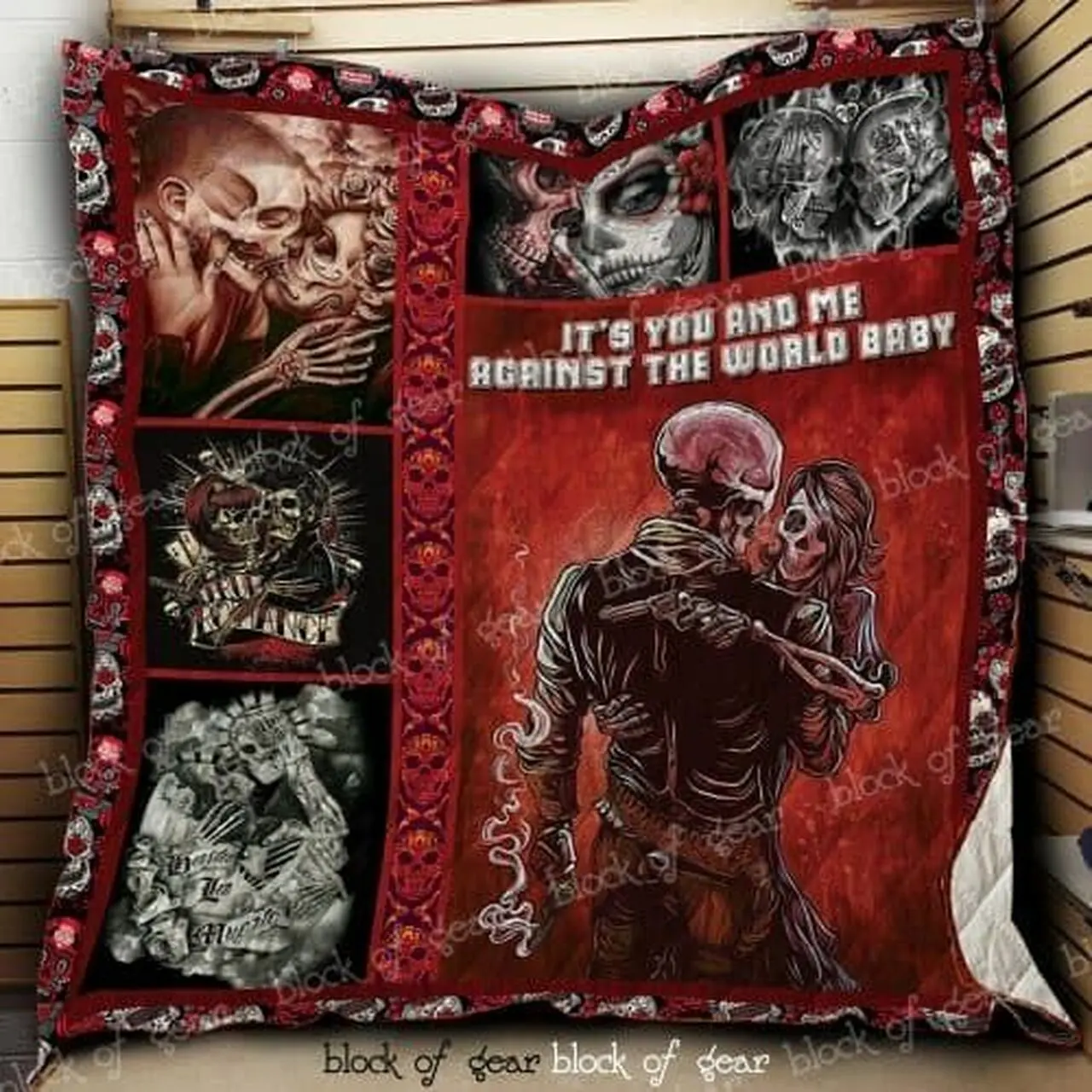 Skull Couple Cl2100455Mdq Quilt Blanket and Home Decor