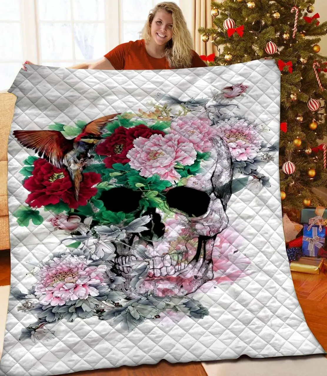 Skull JFJ12723 3D Customized Quilt 2707 and Home Decor