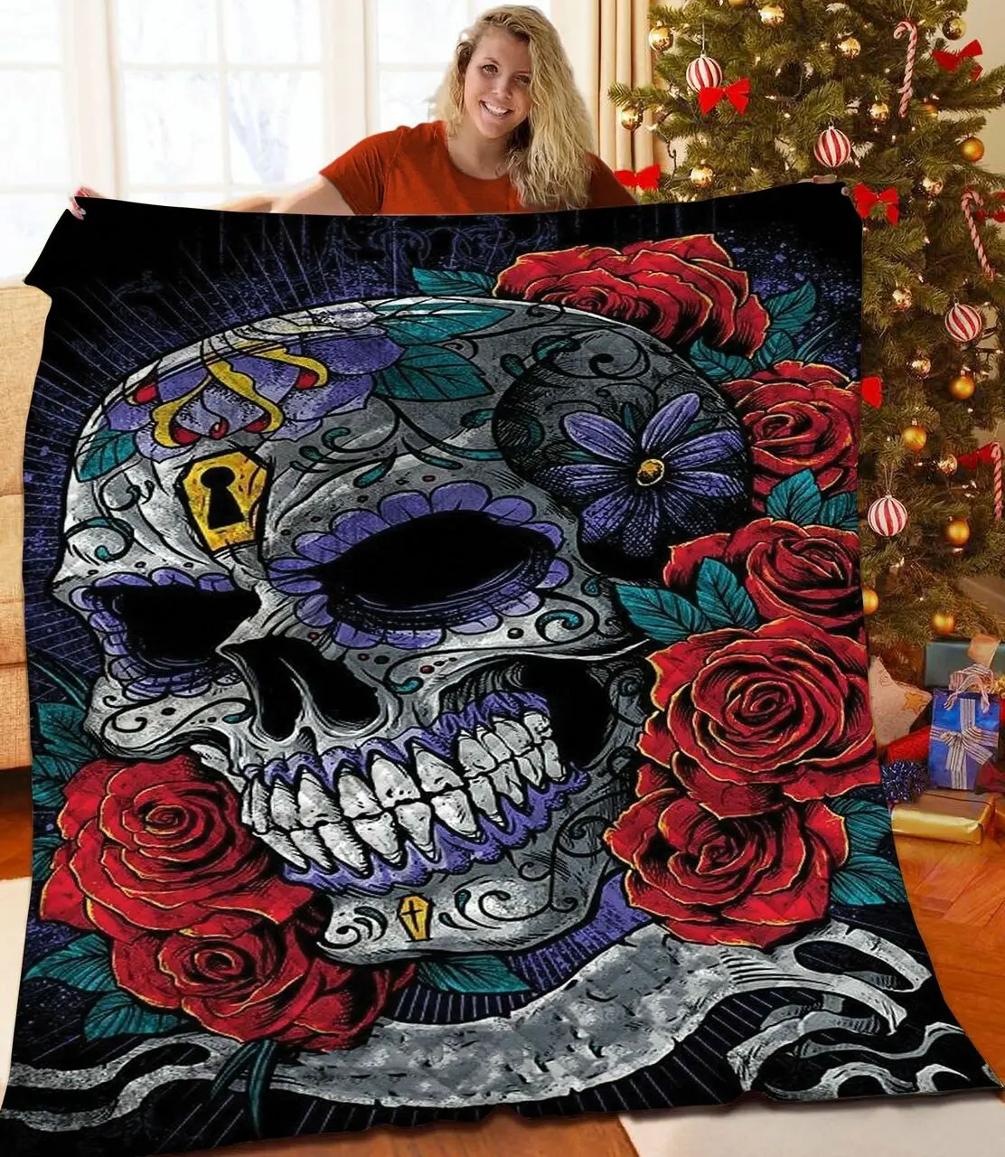 Skull JFJ12743 3D Customized Quilt 2707 and Home Decor