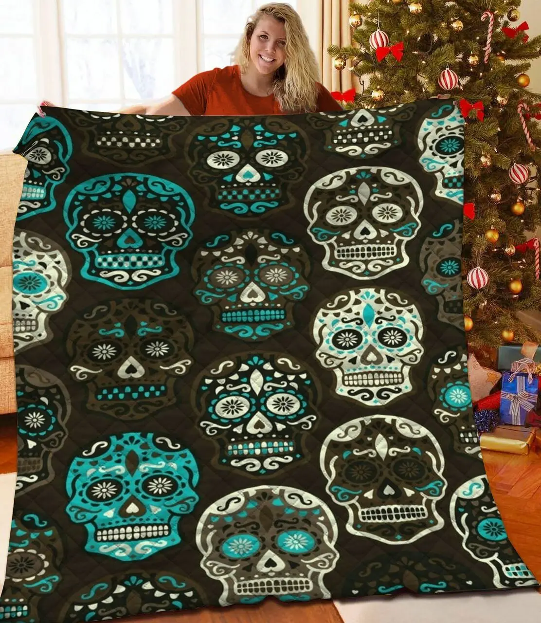 Skull JFJ12762 3D Customized Quilt 2707 and Home Decor