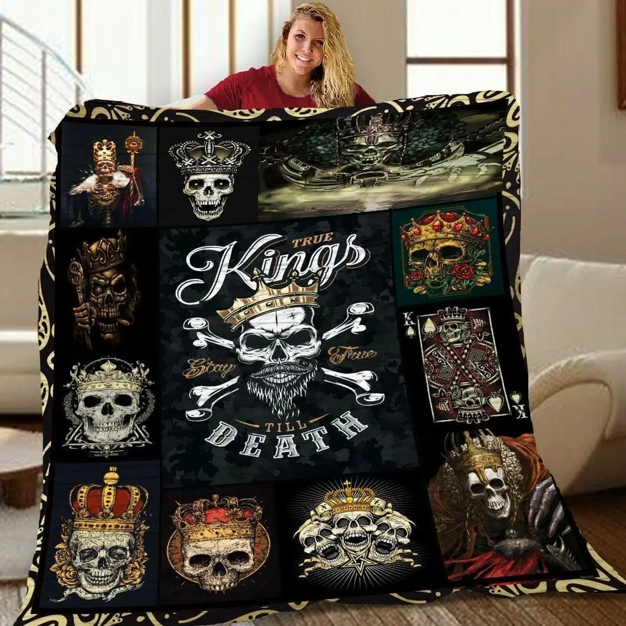 Skull Kings ZK19 TB160996 3D Customized Quilt and Home Decor