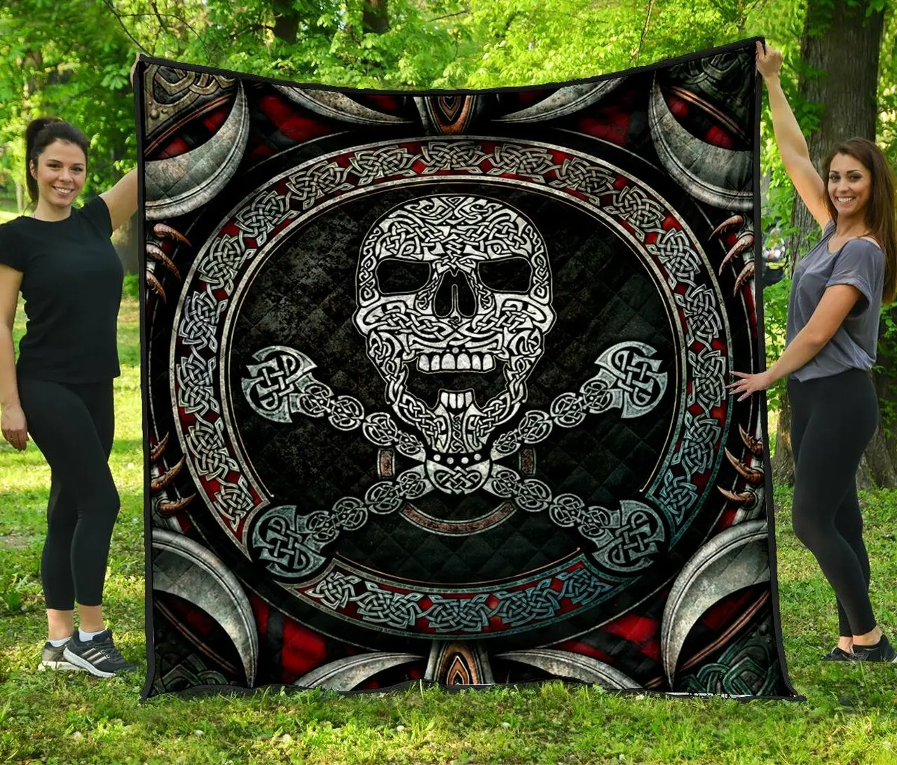 Skull Quilt 01839 Quilt and Home Decor