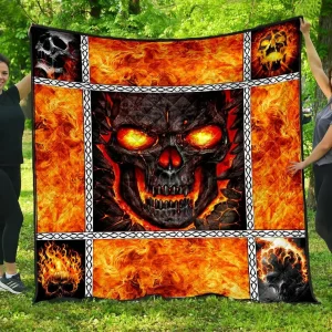 Skull Quilt 01992 Quilt and Home Decor