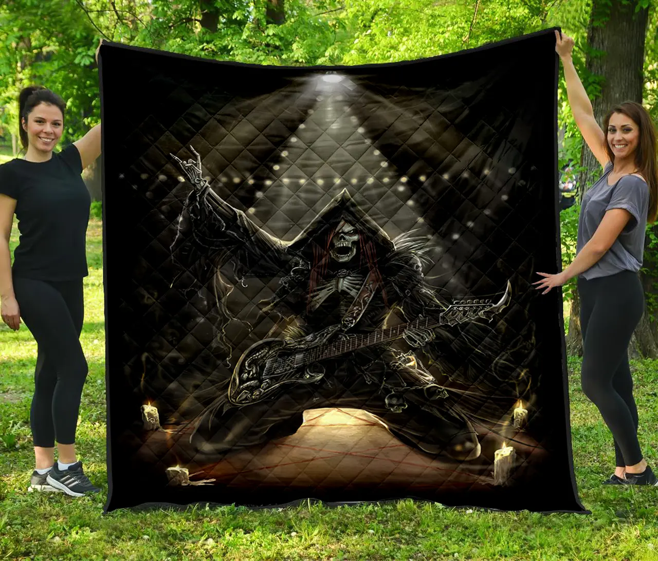 Skull Quilt 02457 Quilt and Home Decor