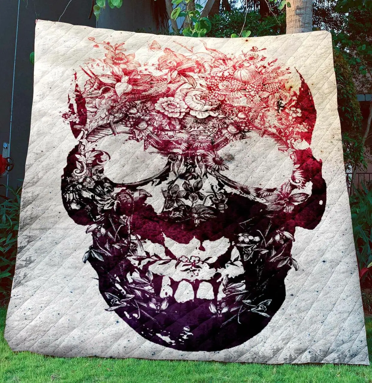 Skull Quilt Blanket Bbb1111204Ph and Home Decor